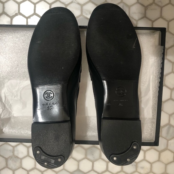 Chanel Size 36 Authentic Black Loafers Gently Used CC Mocassin Loafers - Picture 5 of 13